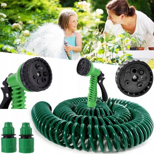  SPIRAL HOSE GARDEN SPRINKLER 30 m + GUN + label sticker