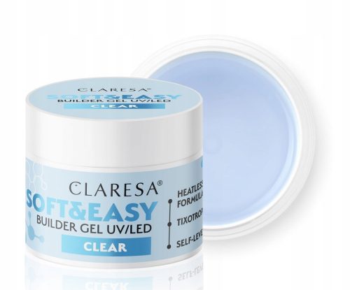  CLARESA SOFT&EASY BUILDING GEL FOR EXTENSIONS WITH TIXOTROPY CLEAR 90G
