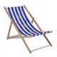 Sun loungers and garden and terrace OŁER GARDEN deck chair, blue wood