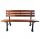 Benches for garden and terrace Linder Exclusiv Royal bench with backrest 125 x 52 x 74 cm black and brown