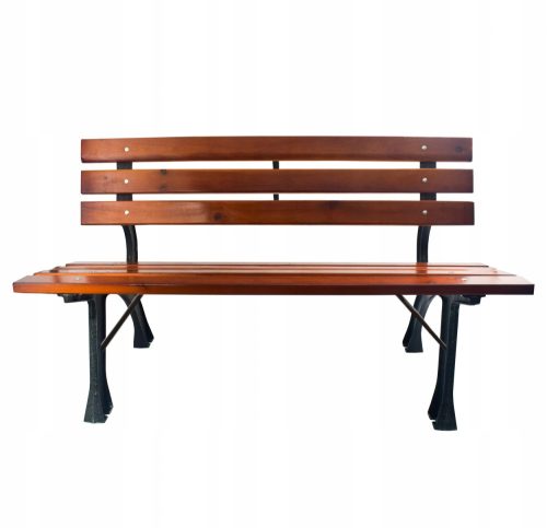 Benches for garden and terrace Linder Exclusiv Royal bench with backrest 125 x 52 x 74 cm black and brown