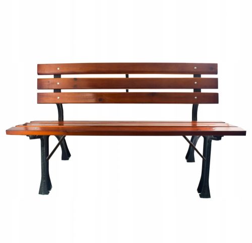 Benches for garden and terrace Linder Exclusiv Royal bench with backrest 125 x 52 x 74 cm black and brown