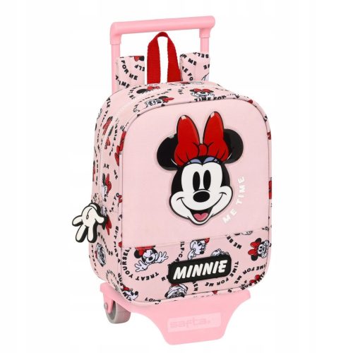  Minnie Mouse school backpack with one compartment. Pink tones