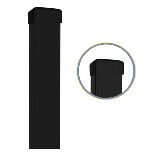 Fence post 60x40 Black RAL 9005 200cm