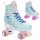  Croxer Amara roller skates pink, turquoise, sizes 31-34