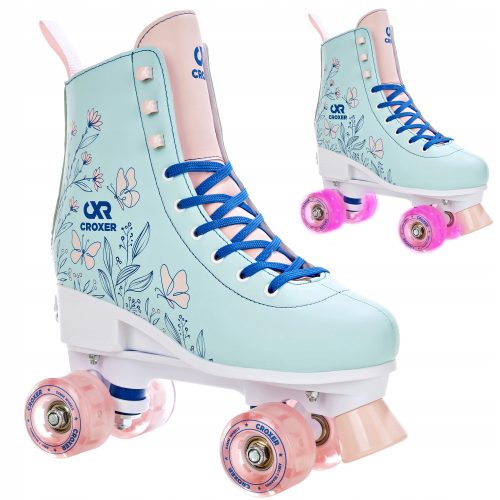  Croxer Amara roller skates pink, turquoise, sizes 31-34