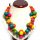  Wooden beads Adjustable necklace SATURATED