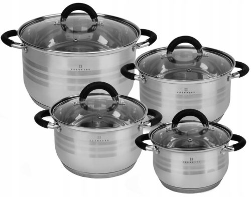  Edenberg pot set made of stainless steel, 8-piece