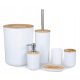  Aptel set of 6 bathroom accessories, white