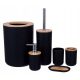 Aptel bathroom accessory set, 6 elements, black