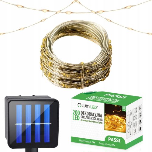 Garden light garland Lumiled light chain 2100 cm solar transparent