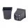  Flowerpot Mz Forma 11 cm x 11 x 12 cm, black plastic