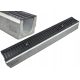 Grate gutter concrete gutter with sheet metal fittings