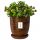  Botle flowerpot, 29 cm x 29 x 30 cm, diameter 29 cm, ceramic in brown and beige tones