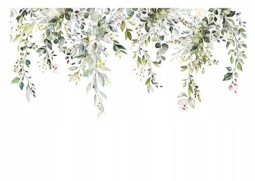 GREEN LEAVES nature wall mural for the living room 368x254