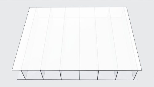 Ultraplast Polycarbonat-Stegplatten 3 m x 210 cm x 10 mm