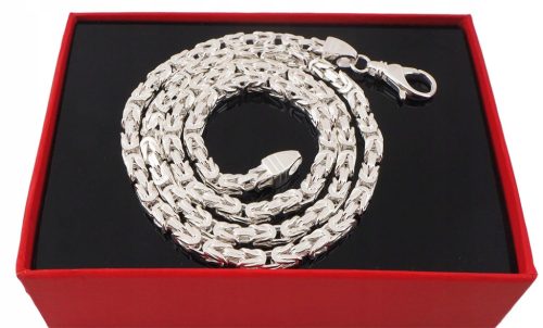  Silver Italian Chain Royal Weave Pattern 55cm
