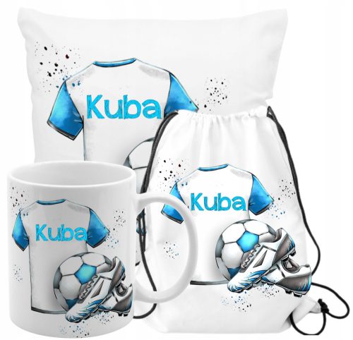  SET PILLOW MUG BAG FOR FOOTBALLER FOOTBALLER +ANY NAME DIFFERENT PATTERNS