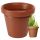  Flowerpot Grando, 38 cm x 38 x 33 cm, diameter 38 cm, plastic in brown and beige tones