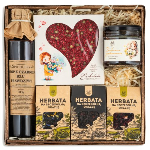  GIFT BASKET gift TEA CHOCOLATE SYRUP