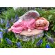  Reclining angel made of concrete, garden decoration made of concrete