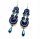  Earrings soutache navy blue gold wedding pearl