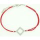  CELEBRITY BRACELET RHODIUM PLATED SILVER RHOMBUS ZIRCONS
