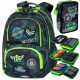  CoolPack multi-compartment school backpack. Green, yellow and gold tones, 24 l