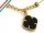  Gold necklace 585 flower with black onyx 3.2g fashionable women's pattern 14k