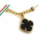  Gold necklace 585 flower with black onyx 3.2g fashionable women's pattern 14k