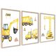  Pictures for Children Poster Excavator Crane Dump Truck