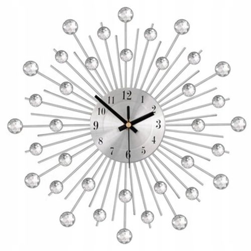 Clock for home Wall clock in shades of grey, silver, 50 cm