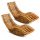 Sun loungers and garden and terrace Casaria deck chair made of beige and brown wood