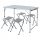 A set of garden and terrace furniture NEO tourist table 60 x 120 x 70 cm in shades of grey
