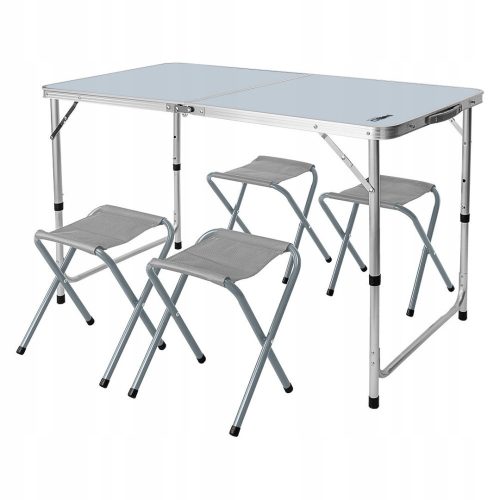 A set of garden and terrace furniture NEO tourist table 60 x 120 x 70 cm in shades of grey
