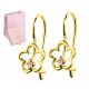  GOLD EARRINGS 585 FLOWERS FOR A GIRL GIFT