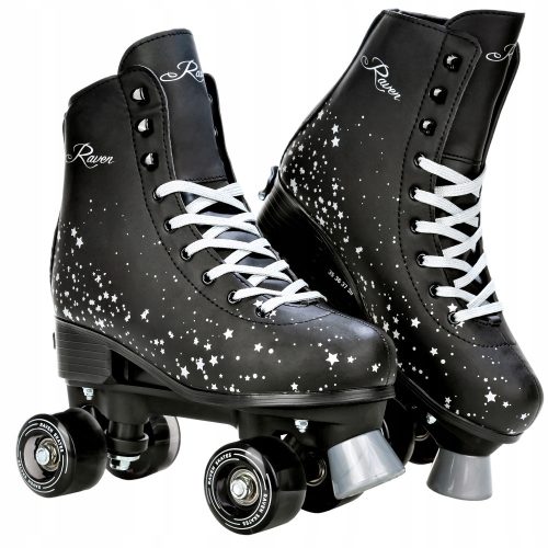  Raven Noa Roller Skates Black, Silver, Sizes 31-34