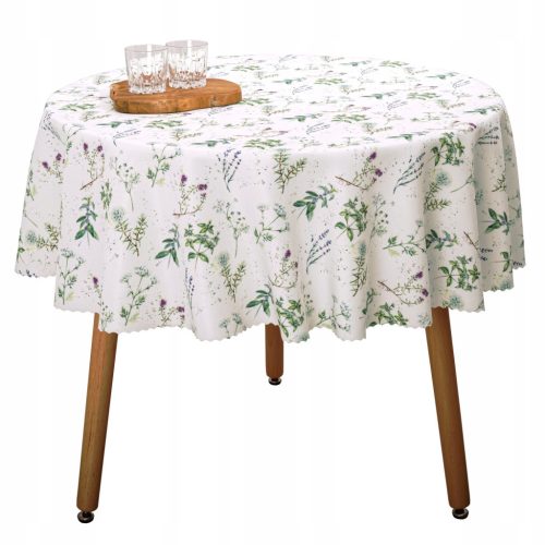  Stain-resistant tablecloth Elbrus Print B1465, round, 150 cm