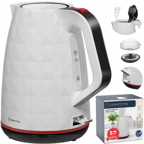  Manta Orisa kettle 2200 W 1.7 l white