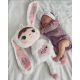  Rabbit doll with name, soft toy, 50 cm, cream