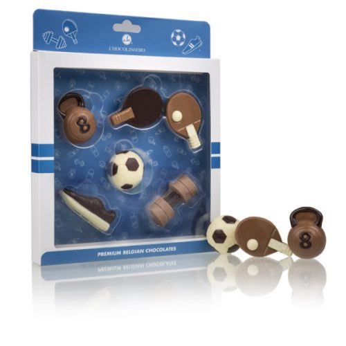  Chocolate sports equipment figurines for athletes