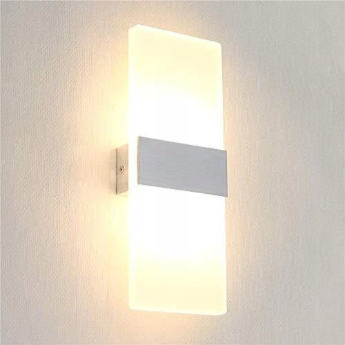  GOECO Garden Wall Light, Grey and Silver Tones, Integrated 12W LED Source