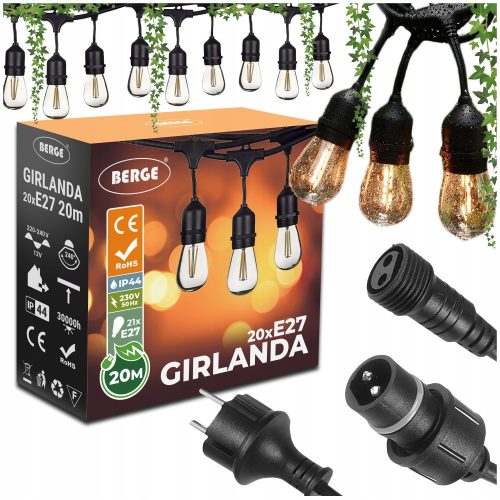  Berge light garland 2000 cm, black