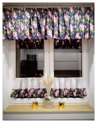 Curtains, Curtains ready Lambrequin curtain made of cotton, 300 cm x 40