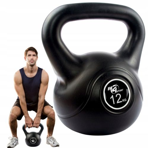  Kettlebell Be4Sport 12 kg black