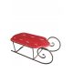  Red Wooden Sled Decoration