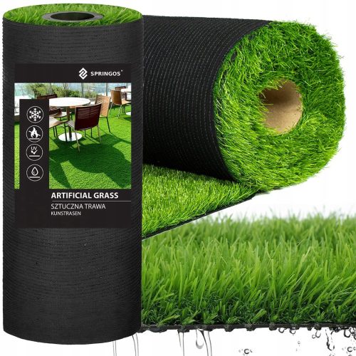 Artificial grass for balconies and terraces Springos GA0043 artificial grass 2 x 15 m green