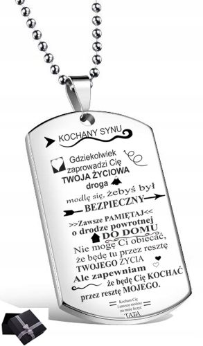  DOG TAG SON SAFE GIFT FROM DAD ENGRAVING