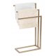 Gold-colored metal towel holder