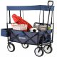  Transport trolley with roof Monzana 120x60x95 cm navy blue